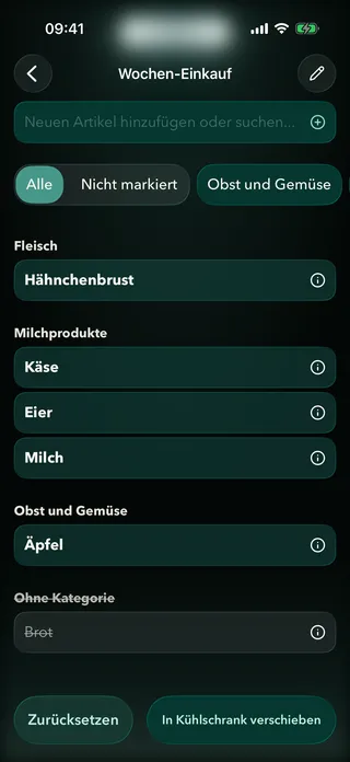Einkaufsliste