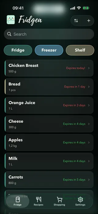 Fridge inventory